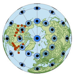 North Pole Orthographic